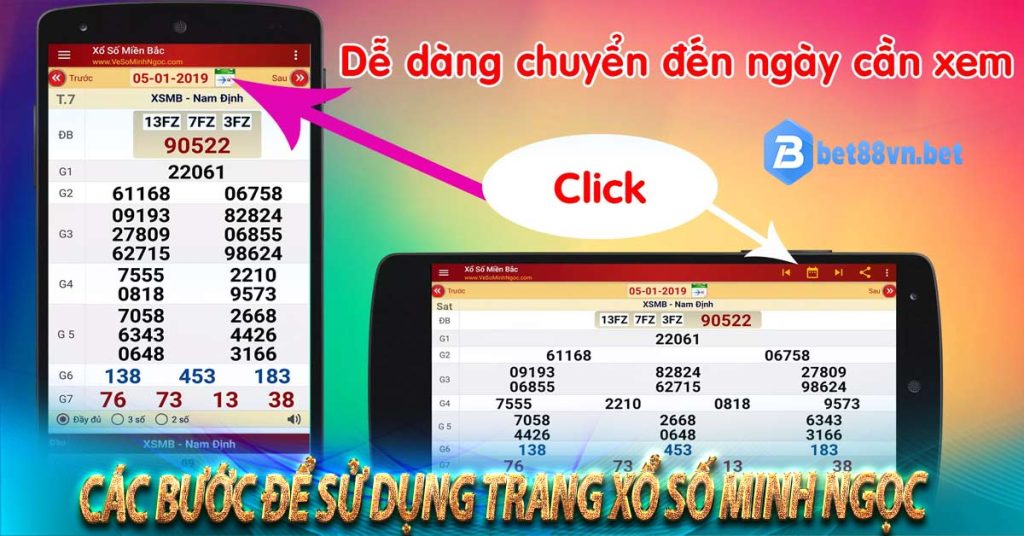 Các bước để sử dụng trang xổ số minh ngọc