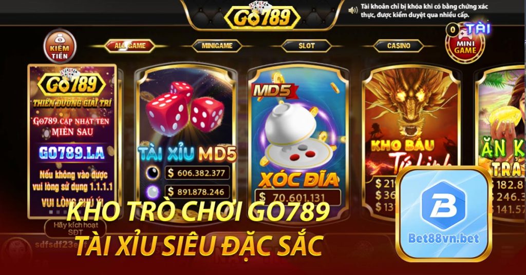 Kho trò chơi Go789 tài xỉu siêu đặc sắc 